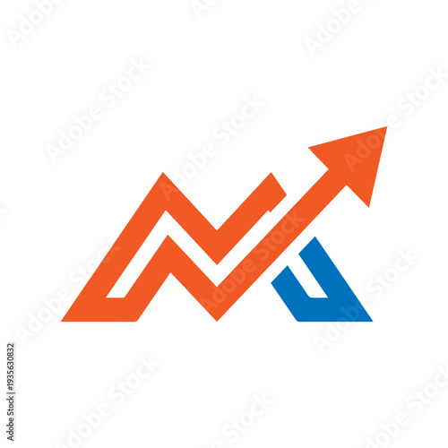minimalist letter M arrow up business logo Free Download minimalist letter M arrow up business logo - GFXLoad