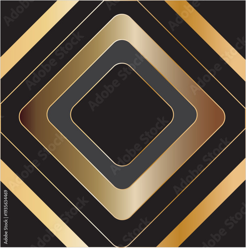 Luxury Gold Diamond Shape Abstract Background