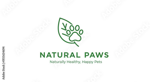 Natural Paws Logo for Pet Health and Wellness.