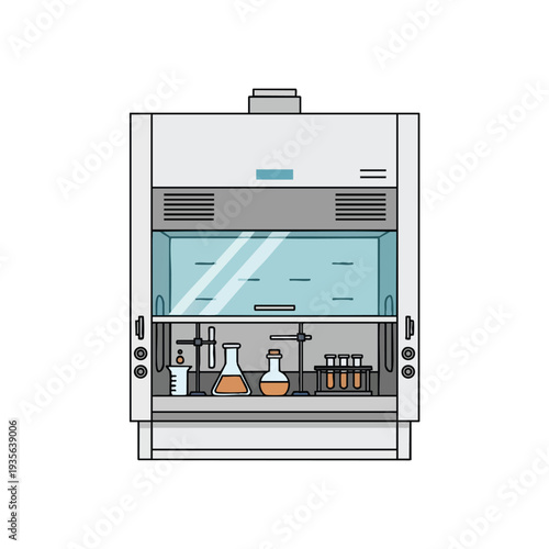 Advanced Laboratory Fume Hood with Scientific Equipment for Research and Education