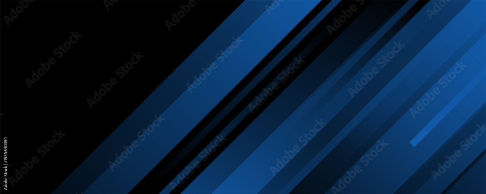 Fototapeta premium Banner background blue and black ,blue gradient.slash shape.vector.