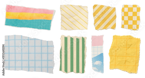 Wallpaper Mural Colorful torn paper textures Torontodigital.ca