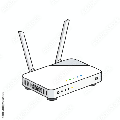 Wireless Wi Fi Router with Dual Antennas for Home and Office Connectivity