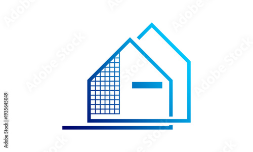 Modern house logo design vector