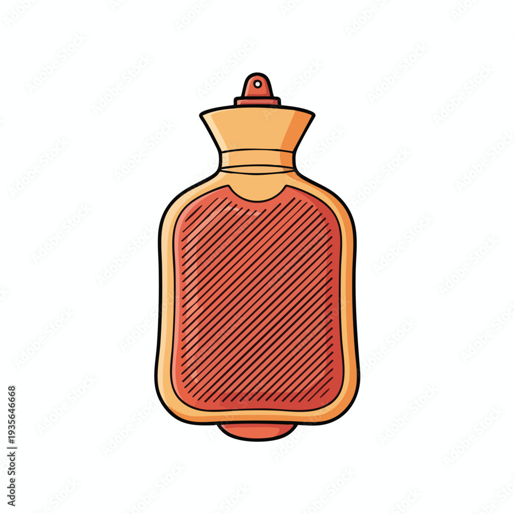 Obraz premium Vintage Hot Water Bottle in Classic Design for Cozy Comfort and Warmth