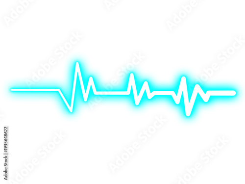 heart beat on ecg vector. heartbeat line icon. vector illustration PNG Formet. Neon glowing blue heartbeat line on transparent background. Modern clean medical symbol isolated on transparent