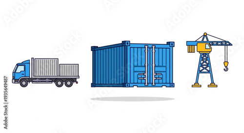 Truck Container Crane Logistics Equipment.