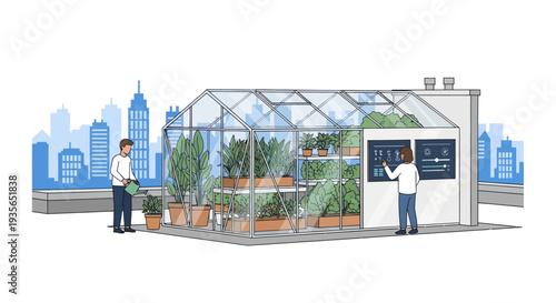 Urban Rooftop Greenhouse: Sustainable Agriculture in the City