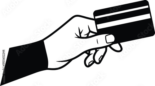 A hand holding a credit card