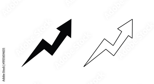 Trend growth arrow chart design Vector