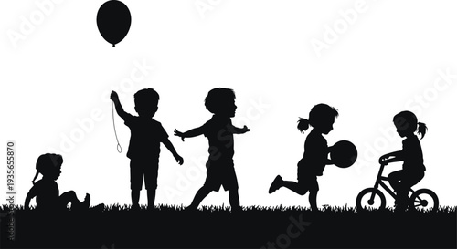 Black silhouette collection of landscape design symbols including overhead plan view trees shrubs and garden plants for architectural site mapping projects