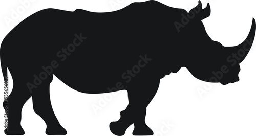 Rhino vector art silhoutte, rhino logo, icon 4.eps
