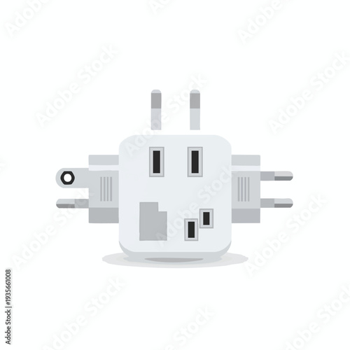 Close up of a power plug with multiple electrical outlets indicating versatility and connectivity