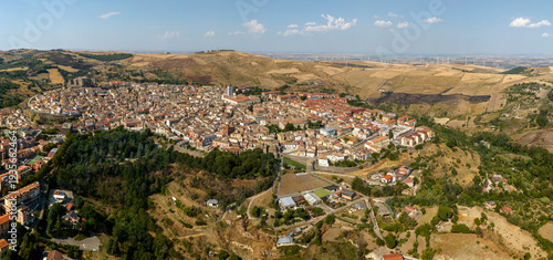 Tableau sur toile Aerial panorama of Melfi, a town in Basilicata, Southern Italy