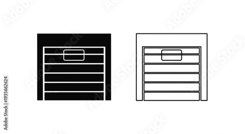 Minimalist modern filing cabinet icons Vector