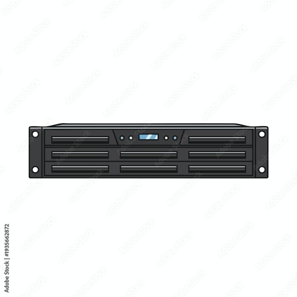 Obraz premium Professional Rack Mount Server for Data Storage and Network Management