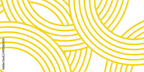 Vector banner with yellow ramen pattern on white background. Abstract pattern.