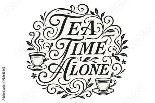 Ornamental Tea Flourish. Flourish Lettering ? 