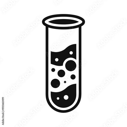 Test Tube View with Shapes Inside