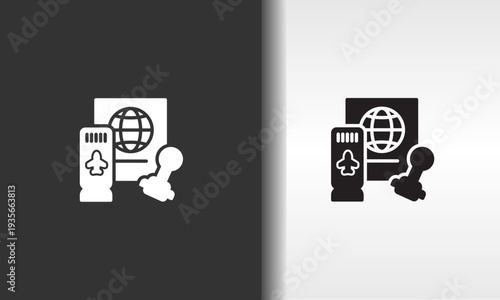Flight Ticket Vector, Icon Or Logo Sign Isolated Symbol Illustration