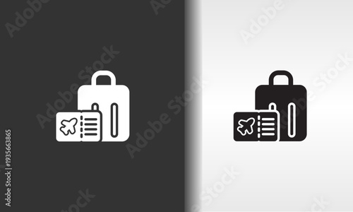 Flight Ticket Vector, Icon Or Logo Sign Isolated Symbol Illustration