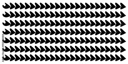 A repeating pattern of black arrow shapes against a white background