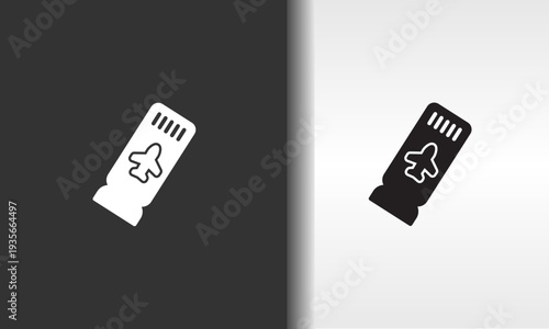 Flight Ticket Vector, Icon Or Logo Sign Isolated Symbol Illustration
