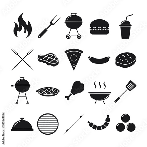 Black and white of barbecue and grilling and food