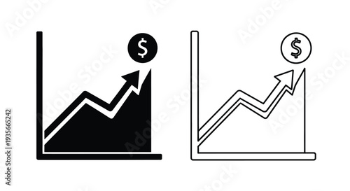 Growth trends financial success Vector