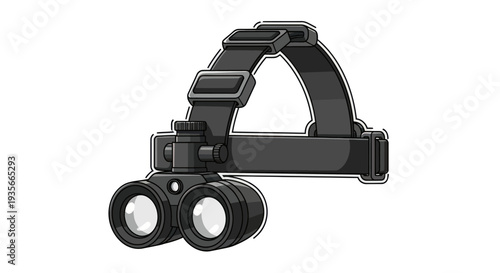Night Vision Goggles Black Head Mounted.