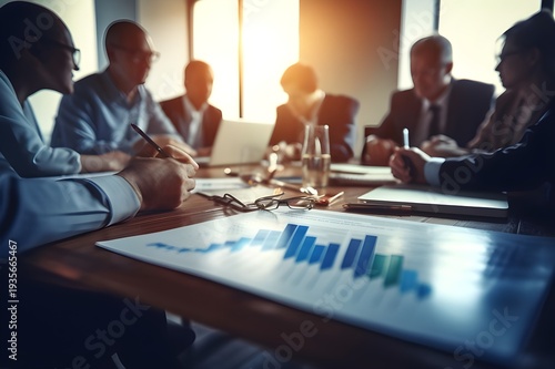 Financial Advisors Meeting to Analyze Business Investment Strategy