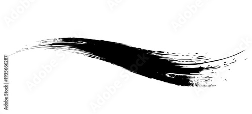 Vector make-up cosmetic mascara brush stroke texture design isolated on white. Realistic mascara smear template. Mascara eyelashes brush stroke makeup. Black hand drawn lash scribble swatch.