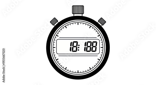 Digital Stopwatch Timer with Black Frame.