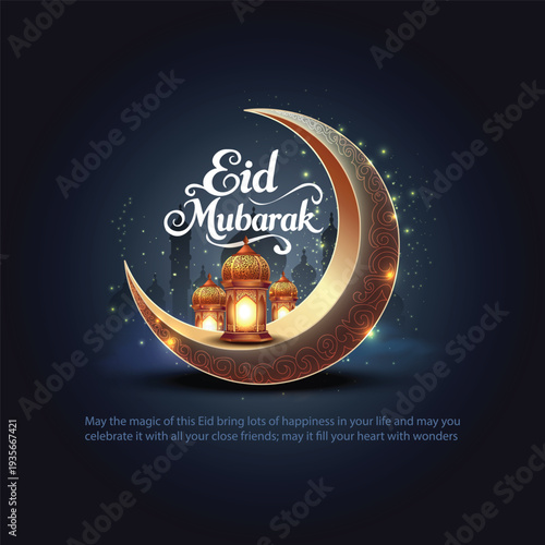 happy Eid Mubarak and Ramadan Kareem Design Background. abstract Vector Illustration for greetings card, poster and banner.