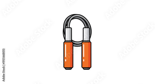 Jump Rope with Orange Handles Illustration.
