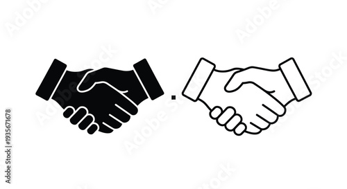 Handshake agreement icon design Vector