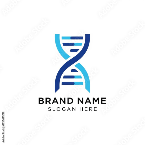 DNA Double Helix Logo Design for Biotechnology Company.