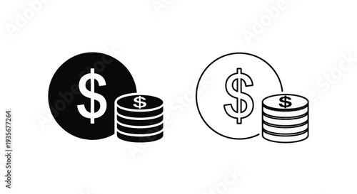 Money stacks growth financial concept Vector