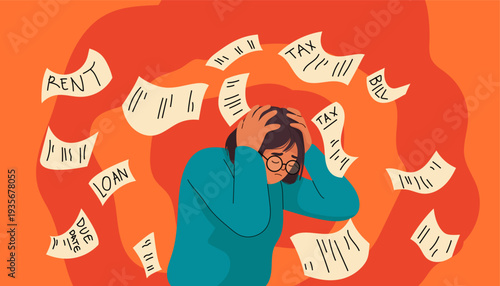 Girl with anxiety tax