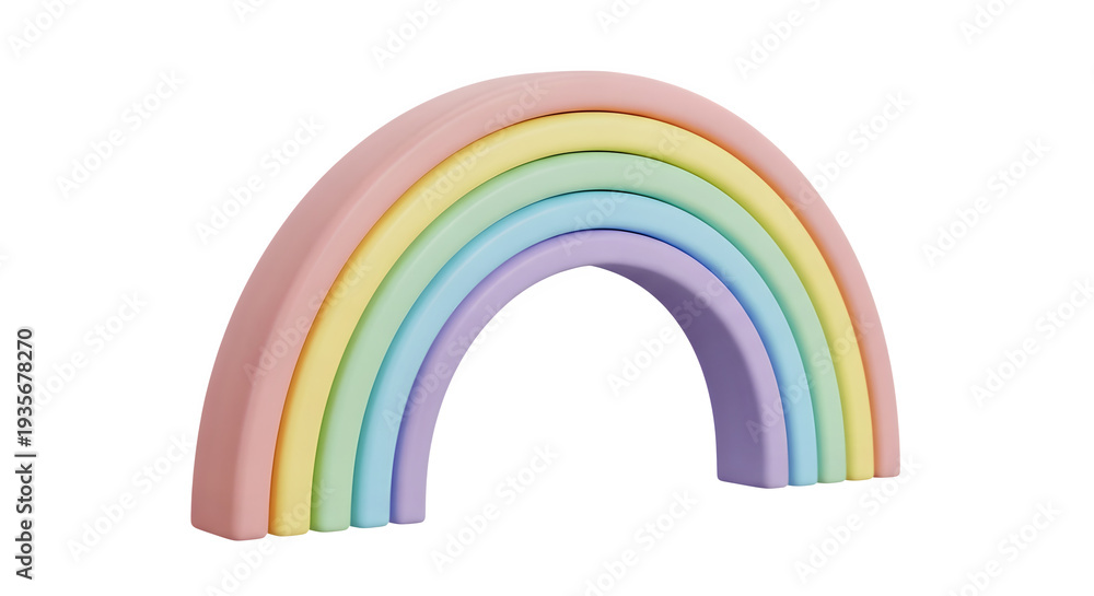 Fototapeta premium Rainbow wooden toy