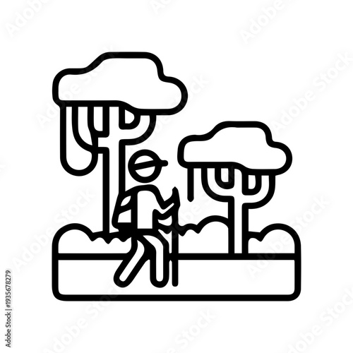 Jungle Trekking Icon