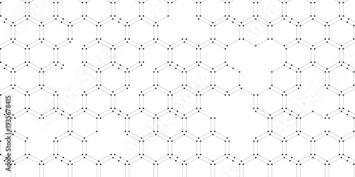 Abstract Hexagon Molecular Structure Pattern Background