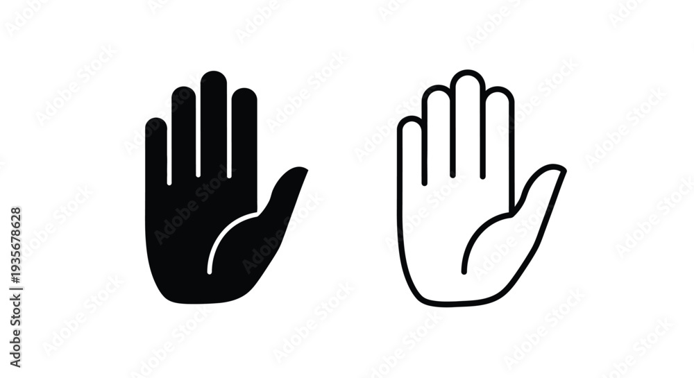 Obraz premium Hand gestures: stop and go symbols Vector