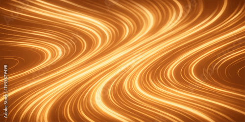 Abstract orange and golden fire style background with smooth swirling liquid waves and spiral vortex pattern design