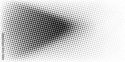 Set of halftone dots gradient pattern texture isolated on white background. Straight dotted spots using halftone circle dot raster texture. Vector blot half tone collection.