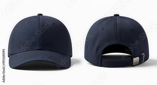 Mockup of a navy blue color baseball cap