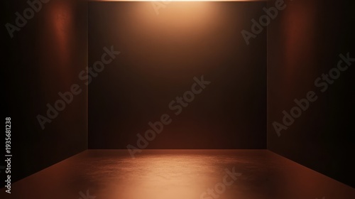 Minimalistic brown backdrop with blurred gradient light, creating a professional product display environment .