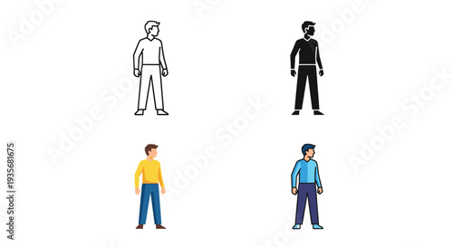 Man Profile Vector Icons Business Concept