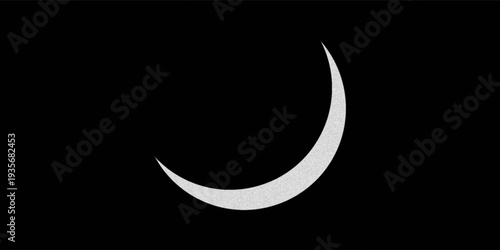 PrintA crescent moon against a dark sky