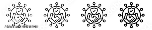 Trust Network  Icon Set Different Style Collection
